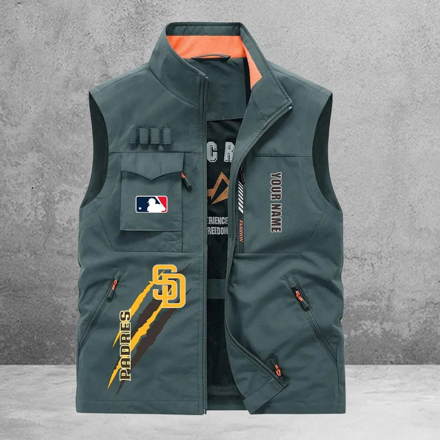 LIMITED EDITION - NEW CUSTOMIZED MLB18 SDP SAN DIEGO PADRES SLEEVELESS VEST