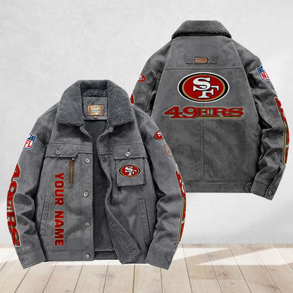 LIMITED EDITION - NEW CUSTOMIZED NFL11 SF49 SAN FRANCISCO 49ERS FLEECE JACKET