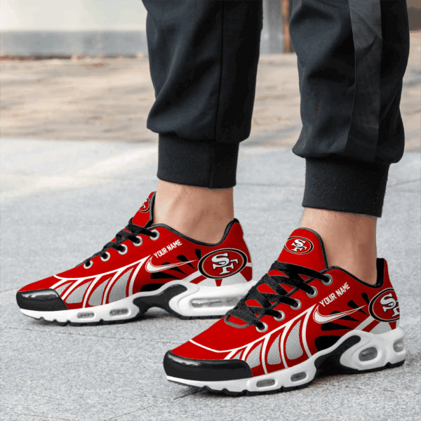 LIMITED EDITION - NEW CUSTOMIZED NFL11 SF49 SAN FRANCISCO 49ERS UNISEX AIR MAX PLUS SNEAKERS