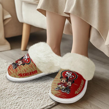 LIMITED EDITION - NEW CUSTOMIZED NFL11 SF49 SAN FRANCISCO 49ERS COTTON SLIPPERS