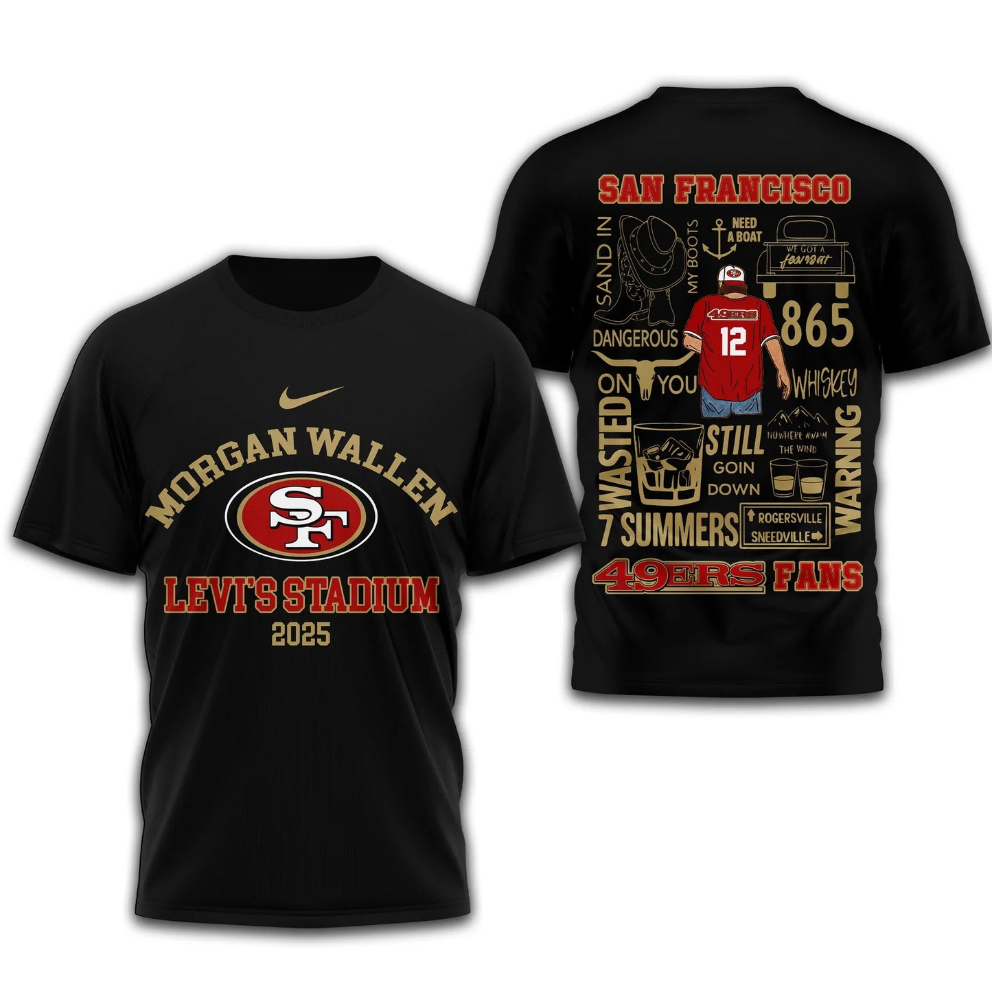 LIMITED EDITION - NEW CUSTOMIZED NFL11 SF49 SAN FRANCISCO 49ERS T-SHIRT | MULTIPLE COLORS AVAILABLE