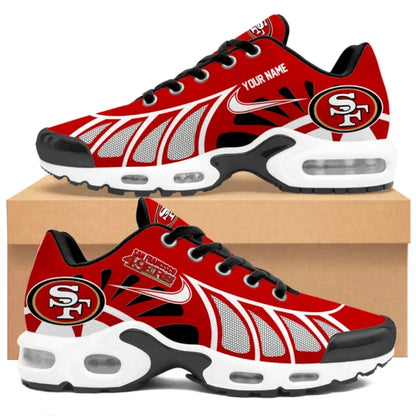 LIMITED EDITION - NEW CUSTOMIZED NFL11 SF49 SAN FRANCISCO 49ERS UNISEX AIR MAX PLUS SNEAKERS