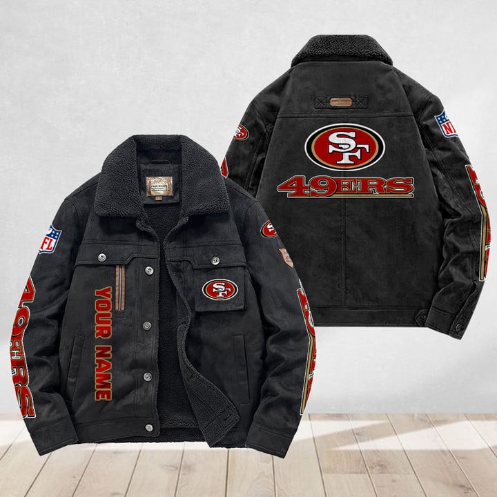 LIMITED EDITION - NEW CUSTOMIZED NFL11 SF49 SAN FRANCISCO 49ERS FLEECE JACKET