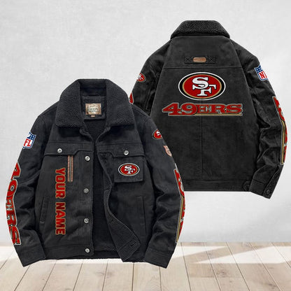 LIMITED EDITION - NEW CUSTOMIZED NFL11 SF49 SAN FRANCISCO 49ERS FLEECE JACKET