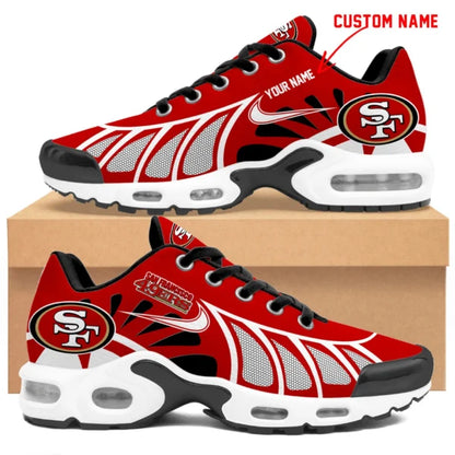 LIMITED EDITION - NEW CUSTOMIZED NFL11 SF49 SAN FRANCISCO 49ERS UNISEX AIR MAX PLUS SNEAKERS