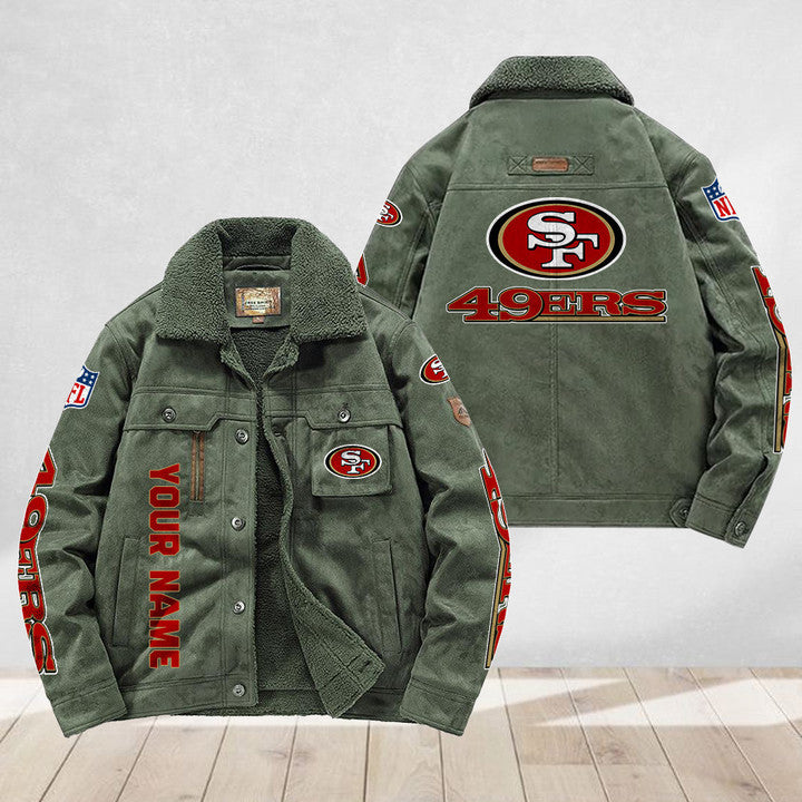 LIMITED EDITION - NEW CUSTOMIZED NFL11 SF49 SAN FRANCISCO 49ERS FLEECE JACKET