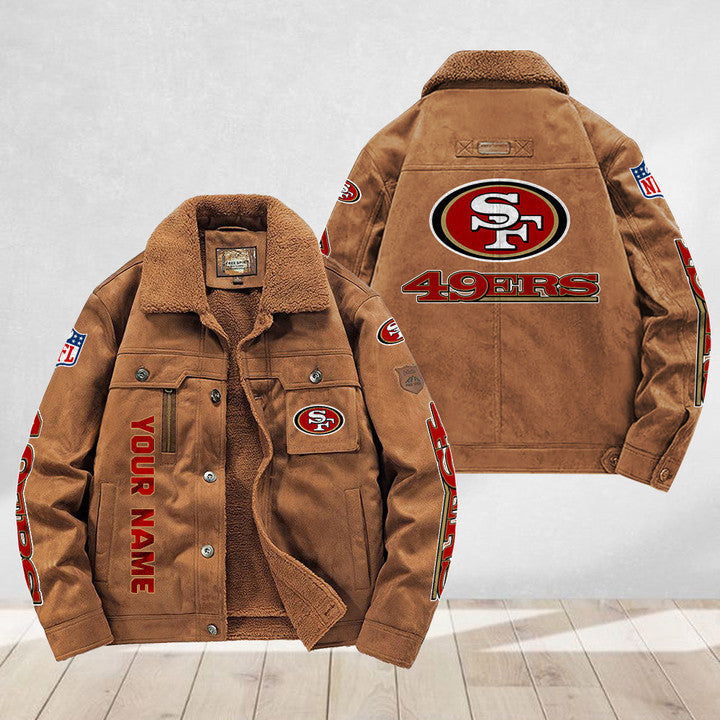 LIMITED EDITION - NEW CUSTOMIZED NFL11 SF49 SAN FRANCISCO 49ERS FLEECE JACKET