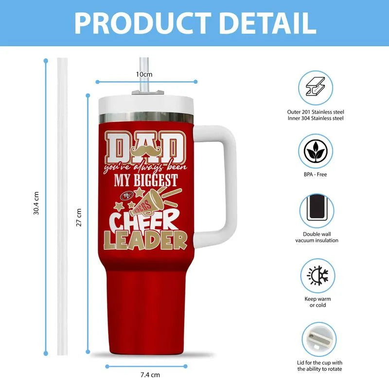 LIMITED EDITION - NEW CUSTOMIZED NFL11 SF49 SAN FRANCISCO 49ERS 40oz TUMBLER