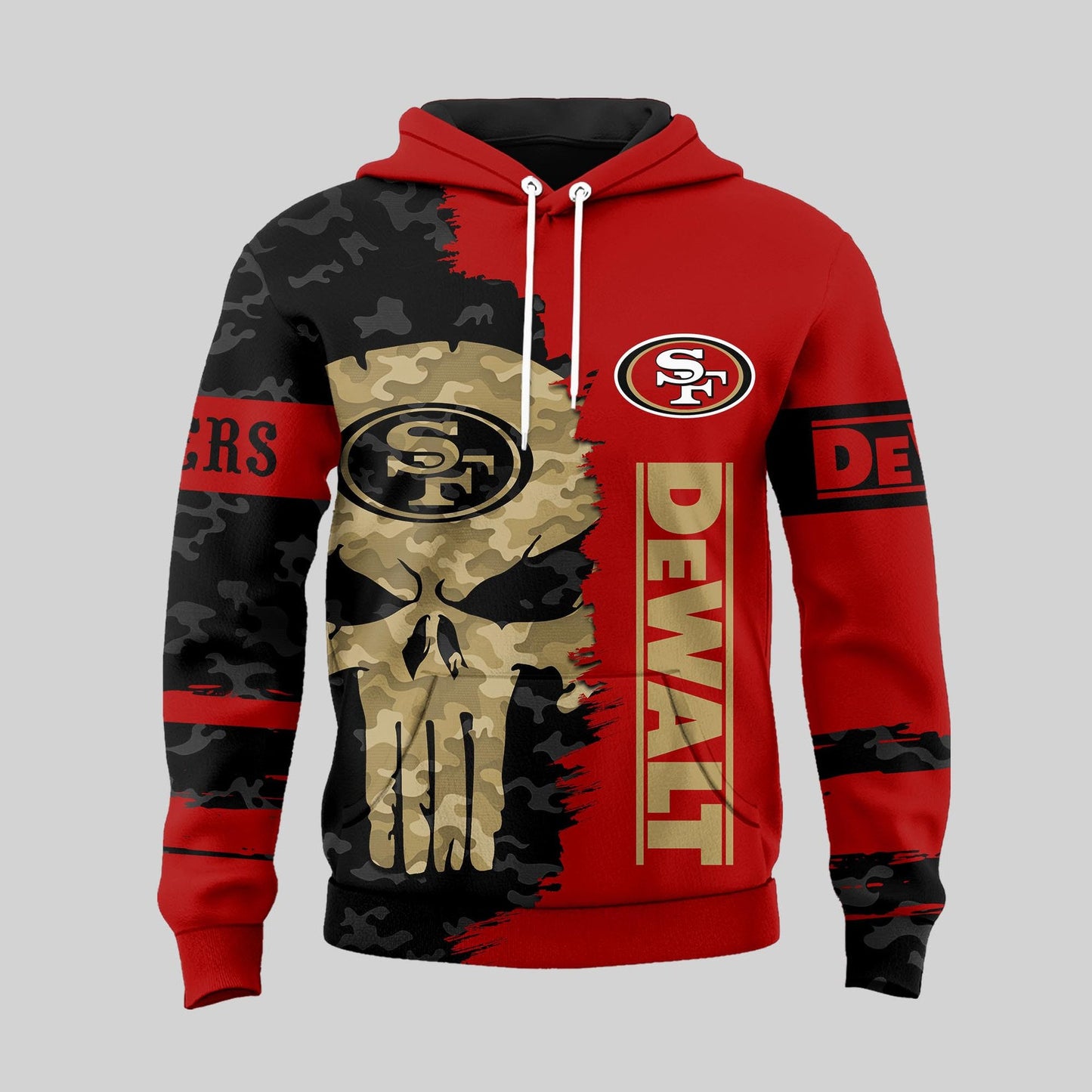 LIMITED EDITION - NEW CUSTOMIZED NFL11 SF49 SAN FRANCISCO 49ERS DEWALT UNISEX T-SHIRT, POLO, HOODIE & JACKETS
