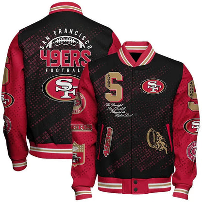LIMITED EDITION - NEW CUSTOMIZED NFL11 SF49 SAN FRANCISCO 49ERS SATIN VARSITY JACKET & BASEBALL JACKET
