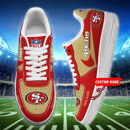 LIMITED EDITION - NEW CUSTOMIZED NFL11 SF49 SAN FRANCISCO 49ERS AF1 SNEAKERS