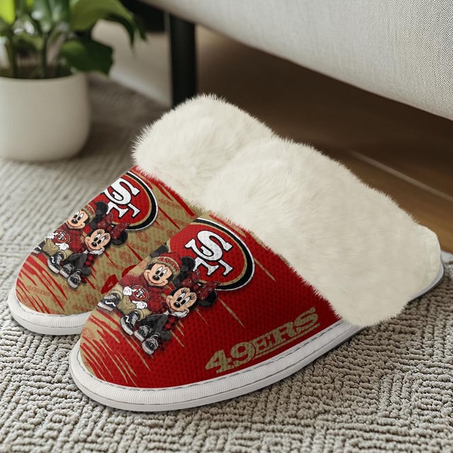 LIMITED EDITION - NEW CUSTOMIZED NFL11 SF49 SAN FRANCISCO 49ERS COTTON SLIPPERS