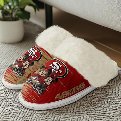 LIMITED EDITION - NEW CUSTOMIZED NFL11 SF49 SAN FRANCISCO 49ERS COTTON SLIPPERS