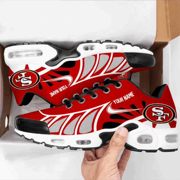 LIMITED EDITION - NEW CUSTOMIZED NFL11 SF49 SAN FRANCISCO 49ERS UNISEX AIR MAX PLUS SNEAKERS