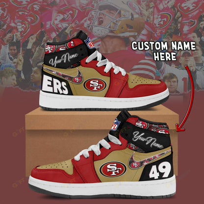 LIMITED EDITION - NEW CUSTOMIZED NFL11 SF49 SAN FRANCISCO 49ERS AIR JORDAN 1