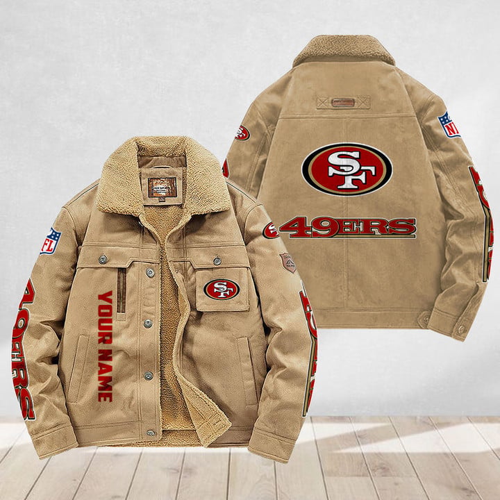 LIMITED EDITION - NEW CUSTOMIZED NFL11 SF49 SAN FRANCISCO 49ERS FLEECE JACKET