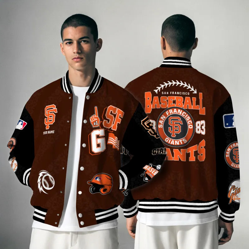 LIMITED EDITION - NEW CUSTOMIZED MLB06 SFG SAN FRANCISCO GIANTS UNISEX T-SHIRT, POLO, HOODIE & JACKETS