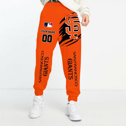 LIMITED EDITION - NEW CUSTOMIZED MLB06 SFG SAN FRANCISCO GIANTS UNISEX LONG PANTS