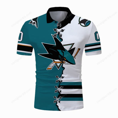 LIMITED EDITION - NEW CUSTOMIZED NHL32 SJS SAN JOSE SHARKS UNISEX T-SHIRT, POLO, HOODIE & JACKETS