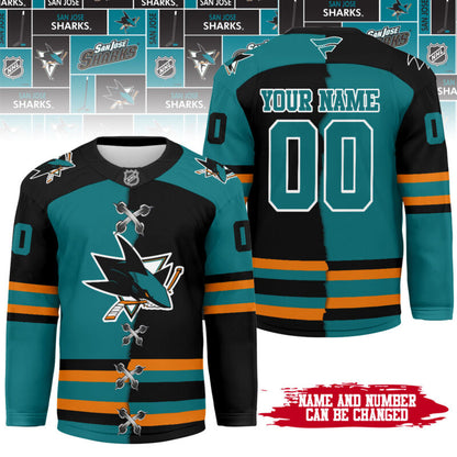 LIMITED EDITION - NEW CUSTOMIZED NHL32 SJ SHARKS UNISEX HOCKEY JERSEY