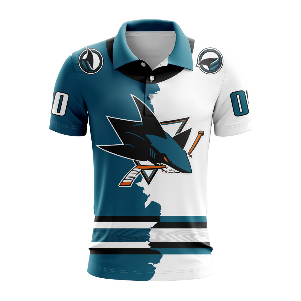 LIMITED EDITION - NEW CUSTOMIZED NHL32 SJS SAN JOSE SHARKS UNISEX T-SHIRT, POLO, HOODIE & JACKETS
