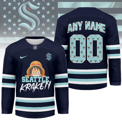 LIMITED EDITION - NEW CUSTOMIZED NHL20 ST KRAKEN UNISEX HOCKEY JERSEY
