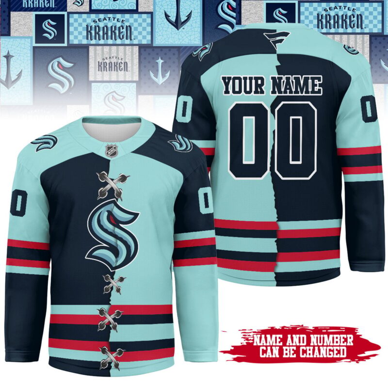 LIMITED EDITION - NEW CUSTOMIZED NHL20 ST KRAKEN UNISEX HOCKEY JERSEY