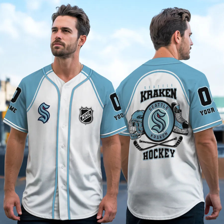 LIMITED EDITION - NEW CUSTOMIZED NHL20 ST KRAKEN BASEBALL JERSEY