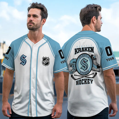LIMITED EDITION - NEW CUSTOMIZED NHL20 ST KRAKEN BASEBALL JERSEY