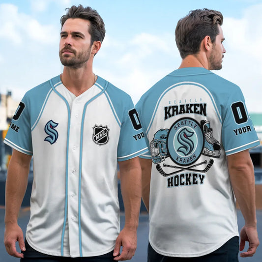 LIMITED EDITION - NEW CUSTOMIZED NHL20 ST KRAKEN BASEBALL JERSEY