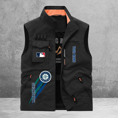 LIMITED EDITION - NEW CUSTOMIZED MLB14 SMS SEATTLE MARINERS SLEEVELESS VEST