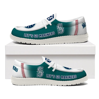 LIMITED EDITION - NEW CUSTOMIZED MLB14 ST MARINERS LOAFER SHOES