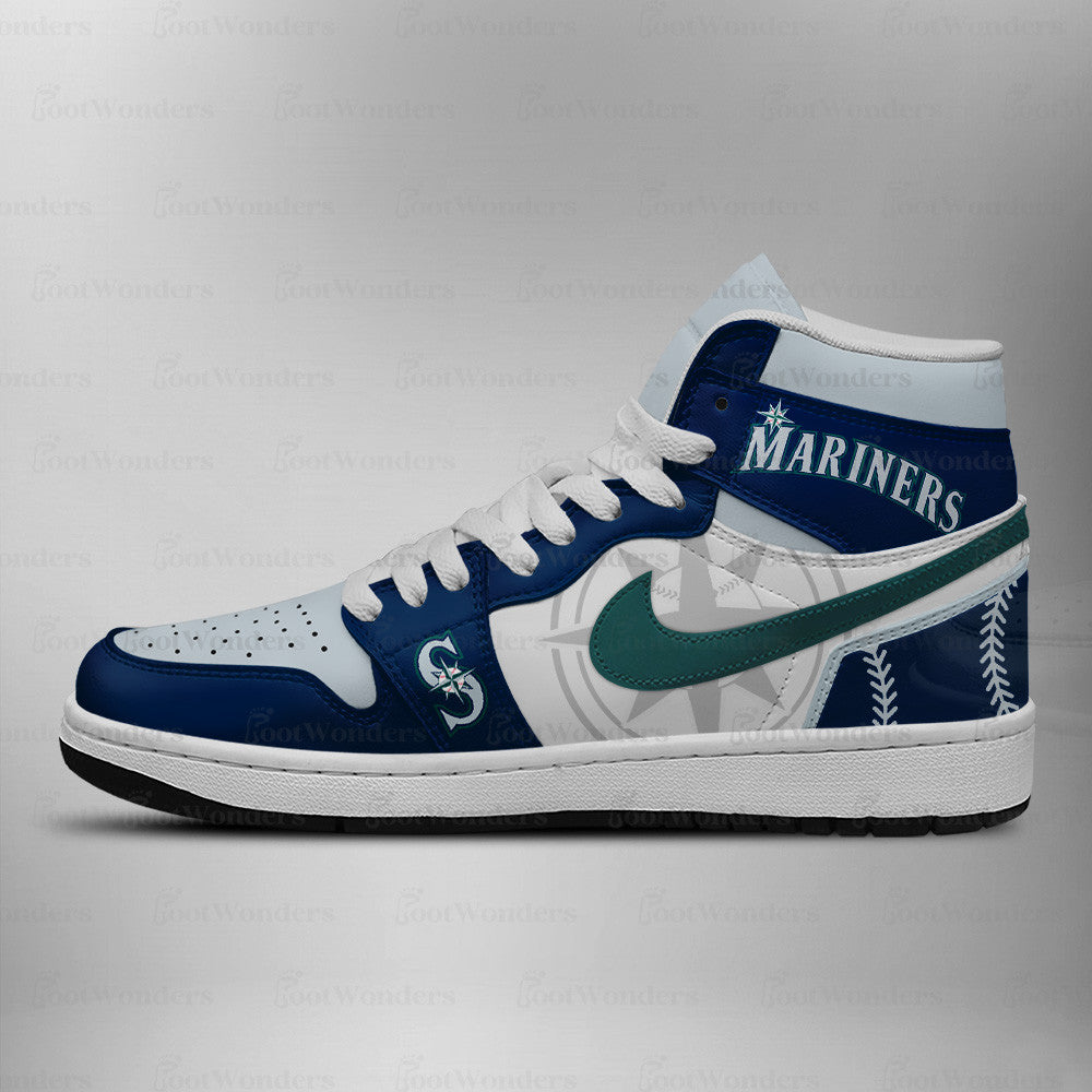 LIMITED EDITION - NEW CUSTOMIZED MLB14 ST MARINERS AIR JORDAN SNEAKERS
