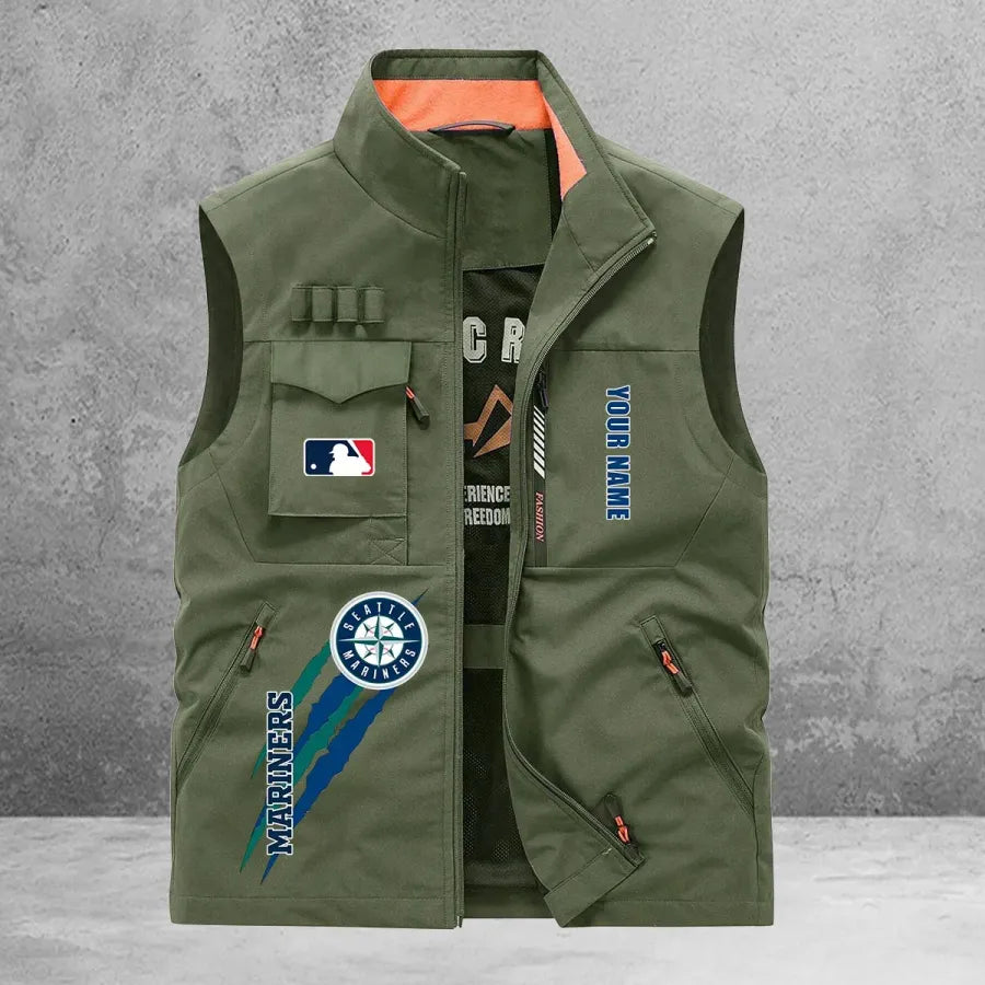 LIMITED EDITION - NEW CUSTOMIZED MLB14 SMS SEATTLE MARINERS SLEEVELESS VEST