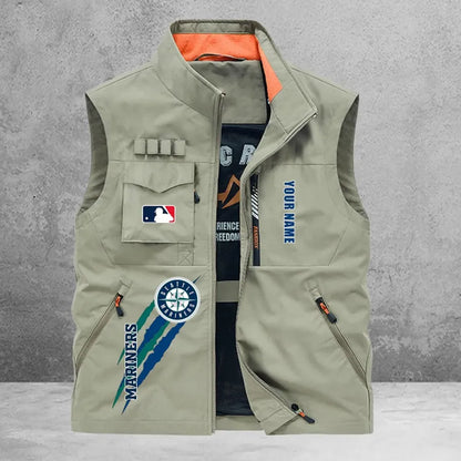 LIMITED EDITION - NEW CUSTOMIZED MLB14 SMS SEATTLE MARINERS SLEEVELESS VEST