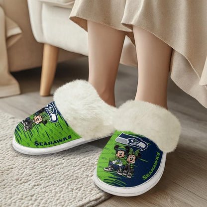 LIMITED EDITION - NEW CUSTOMIZED NFL06 SSH SEATTLE SEAHAWKS COTTON SLIPPERS
