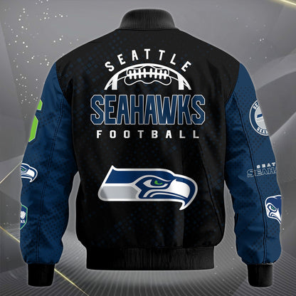 LIMITED EDITION - NEW CUSTOMIZED NFL06 SSH SEATTLE SEAHAWKS SATIN VARSITY JACKET & LONG PANTS