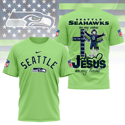 LIMITED EDITION - NEW CUSTOMIZED NFL06 SSH SEATTLE SEAHAWKS T-SHIRT | MULTIPLE COLORS AVAILABLE