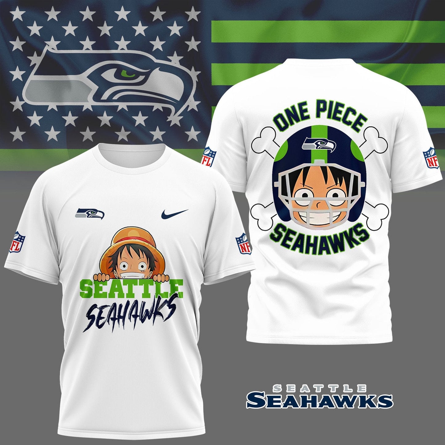 LIMITED EDITION - NEW CUSTOMIZED NFL06 SSH SEATTLE SEAHAWKS ONE PIECE FAN 3D SHIRT