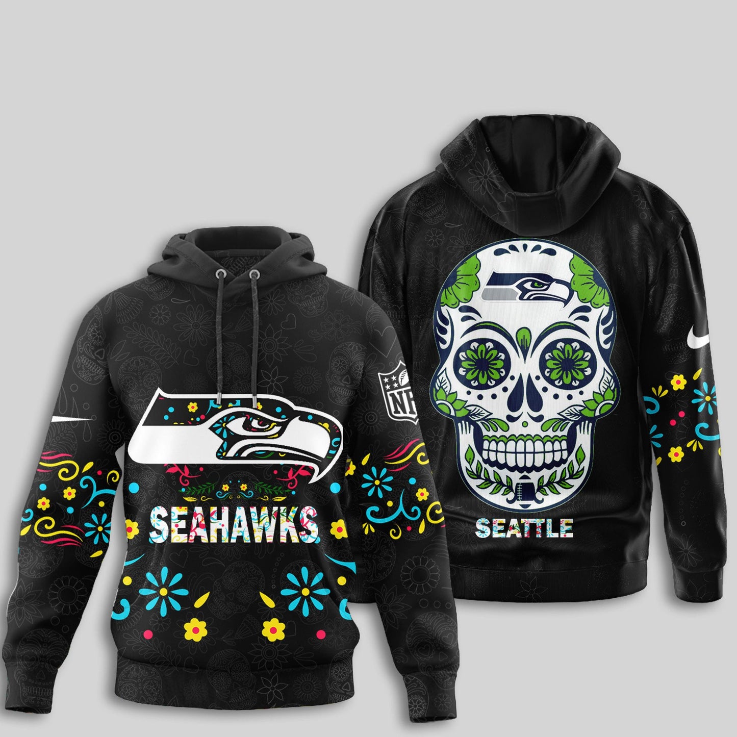 LIMITED EDITION - NEW CUSTOMIZED NFL06 SSH SEATTLE SEAHAWKS UNISEX T-SHIRT, POLO, HOODIE & JACKETS