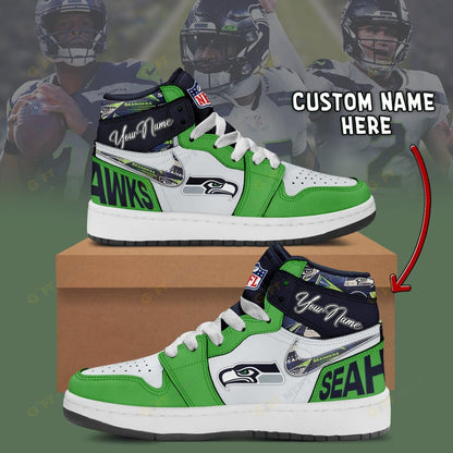 LIMITED EDITION - NEW CUSTOMIZED NFL06 SSH SEATTLE SEAHAWKS AIR JORDAN 1