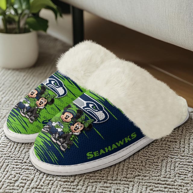 LIMITED EDITION - NEW CUSTOMIZED NFL06 SSH SEATTLE SEAHAWKS COTTON SLIPPERS