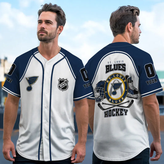 LIMITED EDITION - NEW CUSTOMIZED NHL14 SL BLUES BASEBALL JERSEY