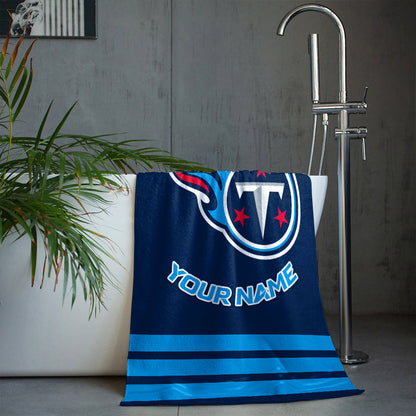 LIMITED EDITION - NEW CUSTOMIZED NFL31 TST TENNESSEE TITANS BEACH & BATH TOWEL