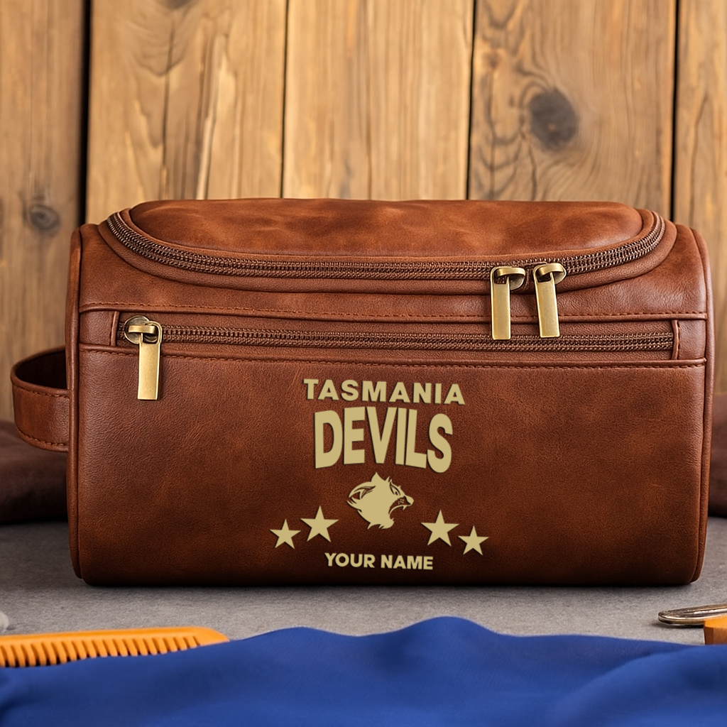 LIMITED EDITION - NEW 05 TMND MEN'S LEATHER TOILETRY BAG CUSTOM NAME PERFECT GIFT FOR FAN