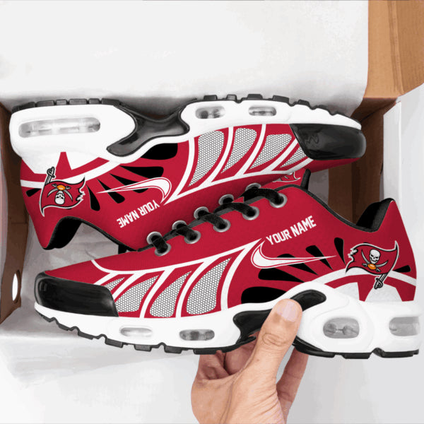 LIMITED EDITION - NEW CUSTOMIZED NFL10 TBB TAMPA BAY BUCCANEERS UNISEX AIR MAX PLUS SNEAKERS