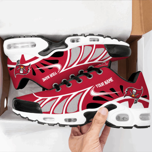 LIMITED EDITION - NEW CUSTOMIZED NFL10 TBB TAMPA BAY BUCCANEERS UNISEX AIR MAX PLUS SNEAKERS
