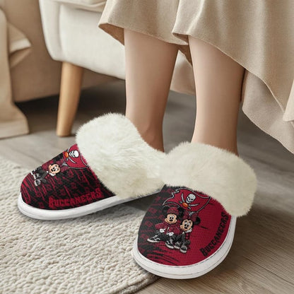 LIMITED EDITION - NEW CUSTOMIZED NFL10 TBB TAMPA BAY BUCCANEERS COTTON SLIPPERS