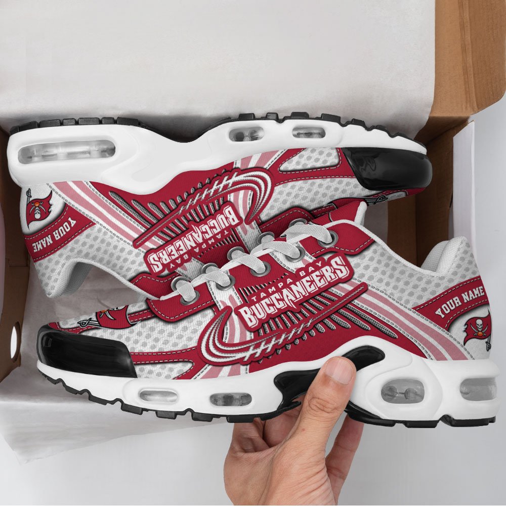 LIMITED EDITION - NEW CUSTOMIZED NFL10 TBB TAMPA BAY BUCCANEERS UNISEX AIR MAX PLUS SNEAKERS