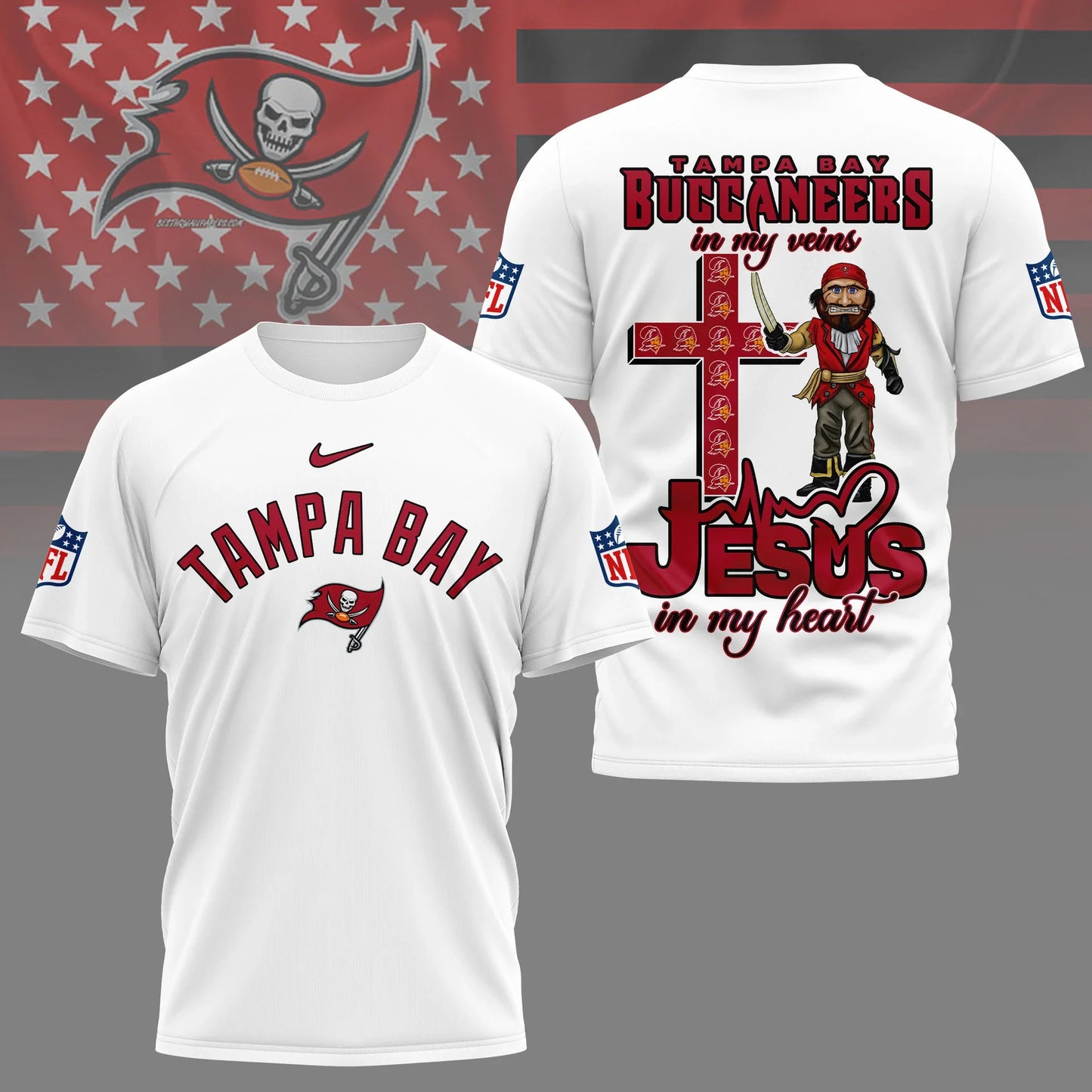 LIMITED EDITION - NEW CUSTOMIZED NFL10 TBB TAMPA BAY BUCCANEERS T-SHIRT | MULTIPLE COLORS AVAILABLE